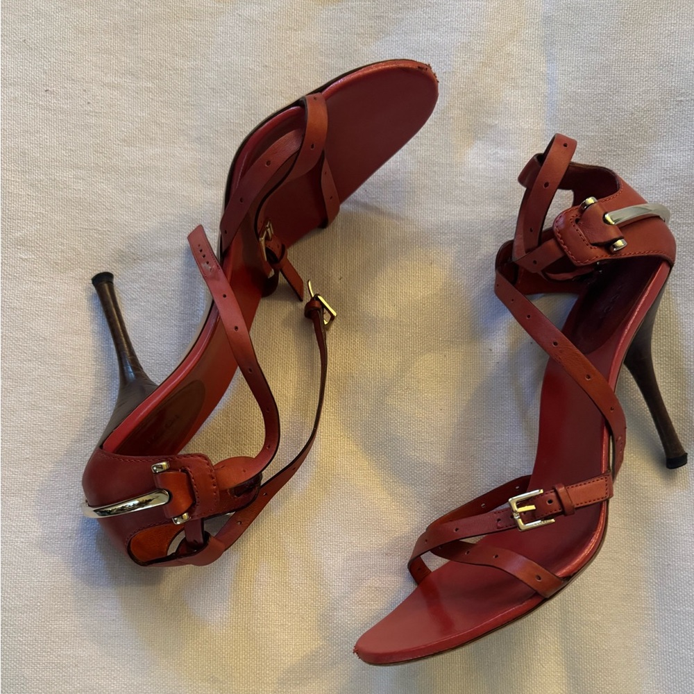 Gucci red Horsebit Tom Ford Era sandals sz 9.5